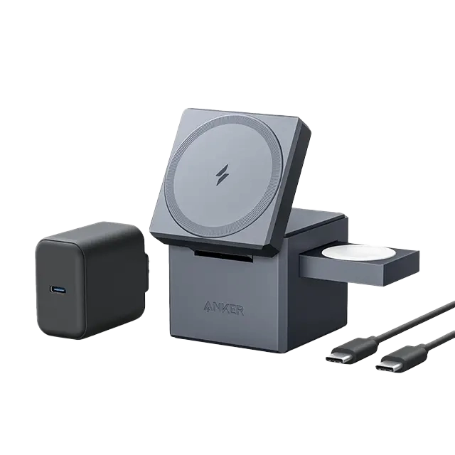 شارژر مکعبی 3 کاره انکر Anker 3-in-1 Cube with MagSafe