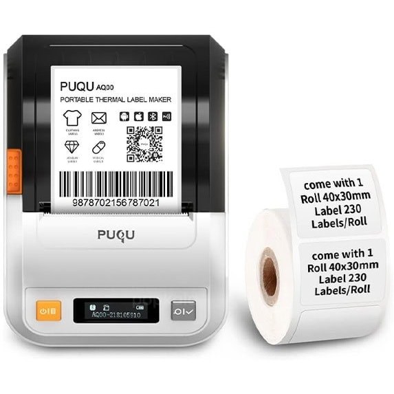 پرینتر حرارتی لیبل زن چسب دار PUQU AQ00