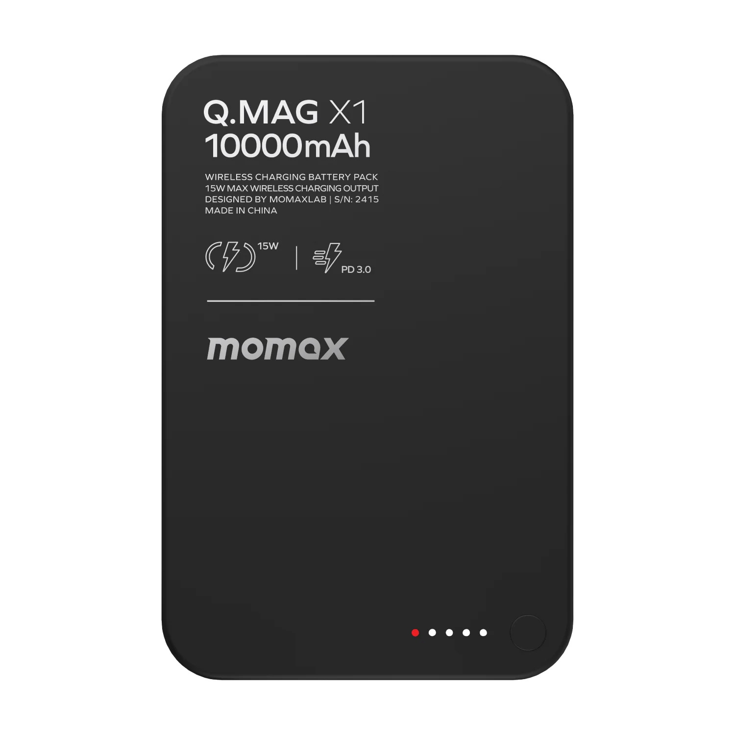 پاوربانک مومکس 15 وات 10000 میلی‌آمپر مدل Momax Q.Mag X1 IP117